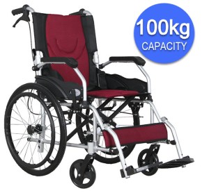 Elf, Light Folding Aluminium Wheelchair to 75kg.